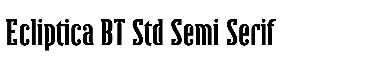 Ecliptica BT Std Semi Serif